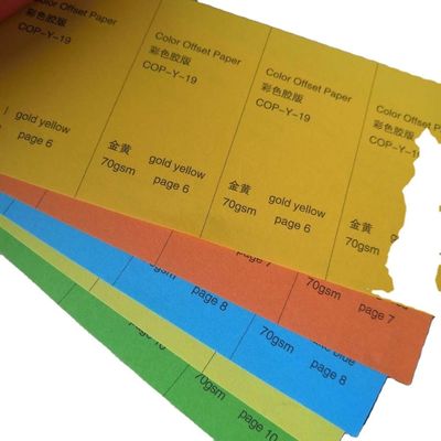 Papel de rastreo de 55 a 150 gramos de color rojo/amarillo/verde/rosa Papel offset sin madera/papel de fianza