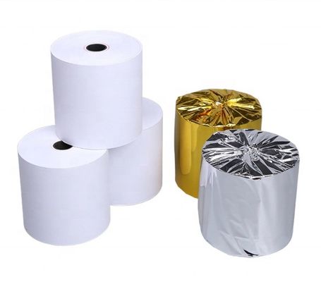 Rollos de papel térmico sin recubrimiento para la impresión rápida y duradera de recibos en los supermercados