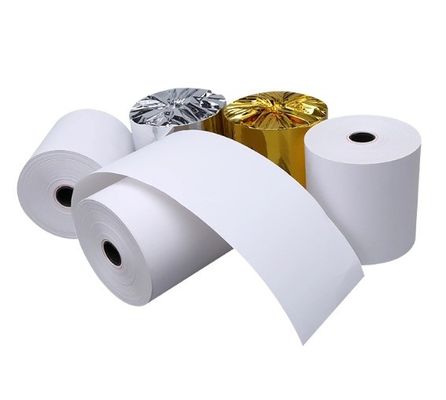 Rollos de papel térmico sin recubrimiento para la impresión rápida y duradera de recibos en los supermercados