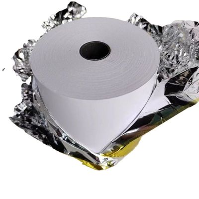 Papel térmico de imagen azul-negro 45-70GSM Jumbo Roll para billetes/fax/ATM en el sector industrial