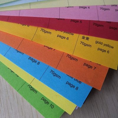 Papel de rastreo de 55 a 150 gramos de color rojo/amarillo/verde/rosa Papel offset sin madera/papel de fianza