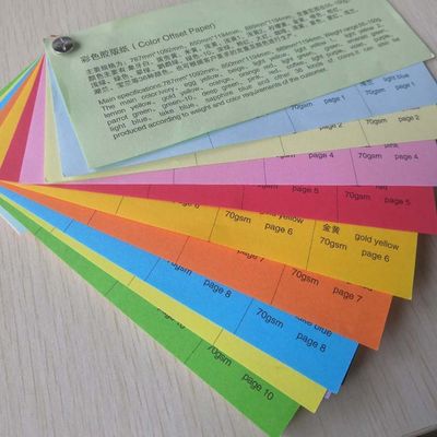 Papel de rastreo de 55 a 150 gramos de color rojo/amarillo/verde/rosa Papel offset sin madera/papel de fianza