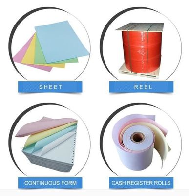 Papel sin carbono impermeable en embalaje en rectángulo para aplicaciones de procesamiento químico