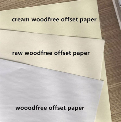Papel offset sin madera para portátil 98%-110% Brillo Químico industrial