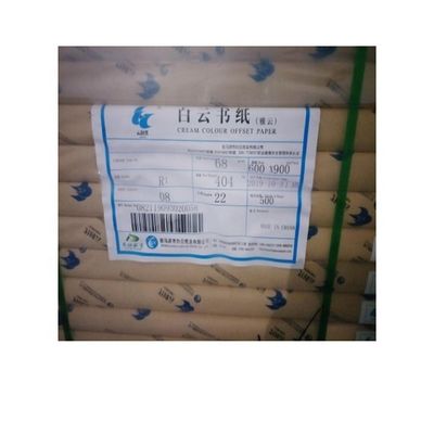 Impresión offset Papel sin madera compatible con crema Hecho de pulpa de madera del molino Baiyun