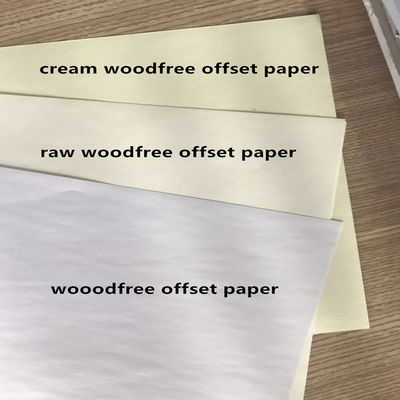 Impresión offset Papel sin madera compatible con crema Hecho de pulpa de madera del molino Baiyun