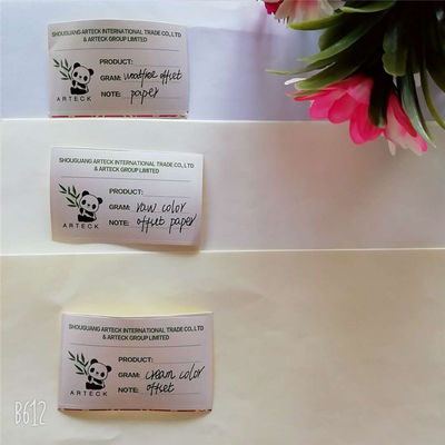 Impresión offset Papel sin madera compatible con crema Hecho de pulpa de madera del molino Baiyun