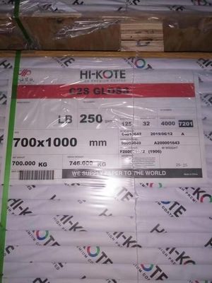 Papel de fianza de 65-133 gramos Hi-Kote C2S Gloss/Art Coated Paper de APP