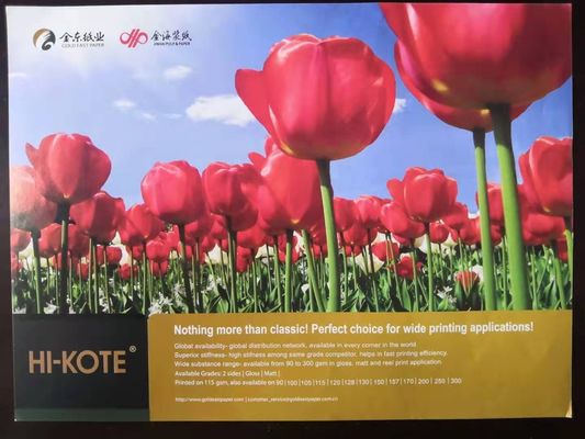Papel de fianza de 65-133 gramos Hi-Kote C2S Gloss/Art Coated Paper de APP