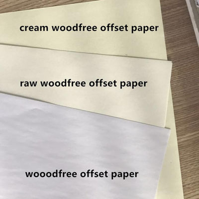 98%-110% Brillo Papel de offset sin revestimiento antiarrugas sin madera para impresión lisa