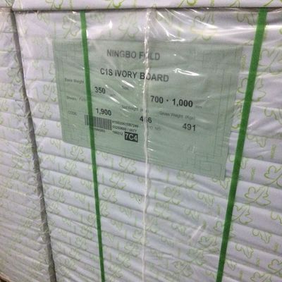 Tabla de marfil recubrida de Ningbo Fold C1S 190-400gm para impresión profesional con láser