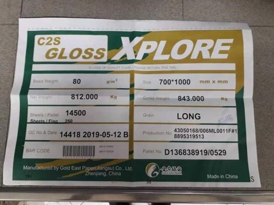 Papel de arte C2S de corte HI-cote confiable por los fabricantes de celulosa química-mecánica