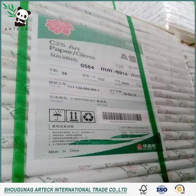 Material del producto Papel de arte de C2s blanco revestido para la impresión de revistas 610 mm
