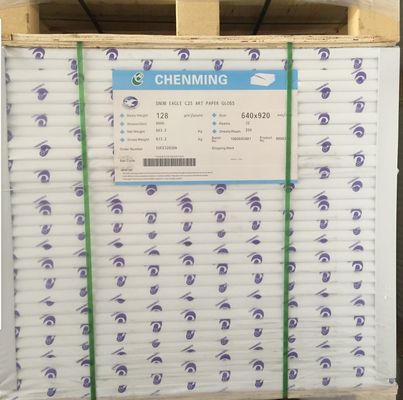 80-200gm C2S/ Papel de arte para impresión de revistas Brillo del 92% Papel de escritura