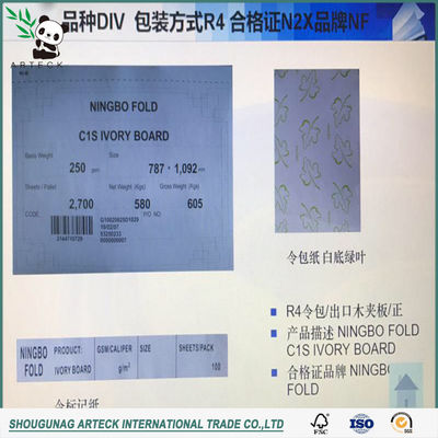 Papel de envase de regalo 250g300g recubierto de un lado C1s/Fbb para hacer postal